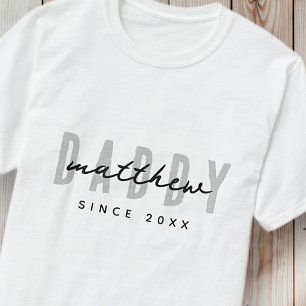 Beste papa ooit Modern Elegant Eenvoudige Vaderdag T-shirt