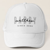 Beste papa ooit Modern Elegant Eenvoudige Vaderdag Trucker Pet (Voorkant)