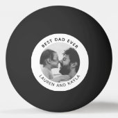 Beste Papa Ooit Modern Foto Bericht Vader Pingpongbal (Voorkant)