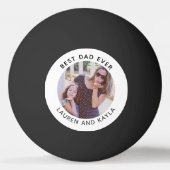 Beste Papa Ooit Modern Foto Bericht Vader Pingpongbal (Achterkant)