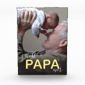 Beste papa ooit Modern handschrift Opa & Baby P Fotoblokken (Voorkant)