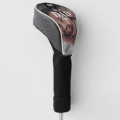 Beste papa ooit modern monogram & foto golfheadcover (Schuin)