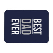 Beste Papa Ooit | Modern Navyblauw Magneet (Horizontaal)