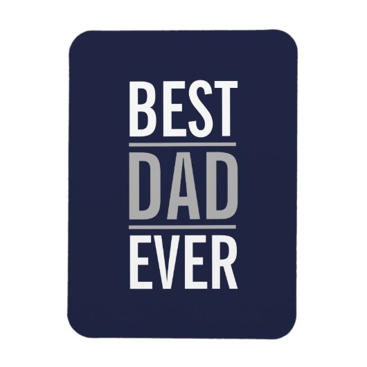 Beste Papa Ooit | Modern Navyblauw Magneet (Verticaal)
