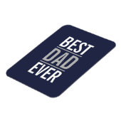 Beste Papa Ooit | Modern Navyblauw Magneet (Linkerzijde)