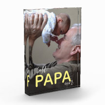 Beste Papa Ooit Modern Schrift Grootvader & Baby 