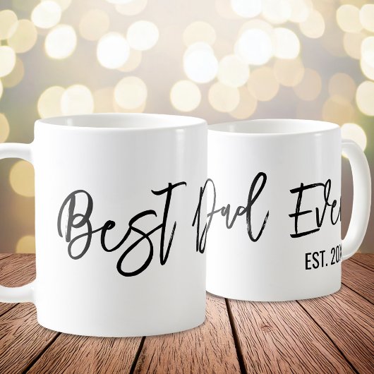 Beste papa ooit modern script gepersonaliseerd koffiemok