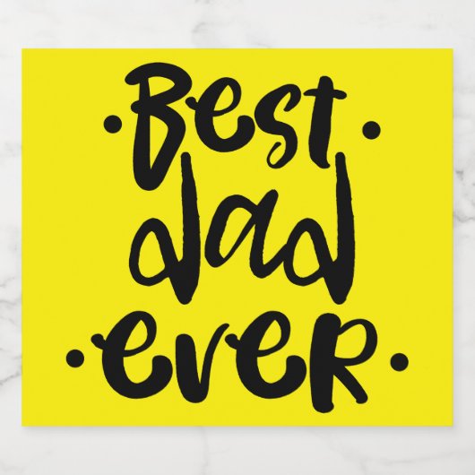 Beste papa ooit modern script Vaderdag Bier Etiket (Enkel label)