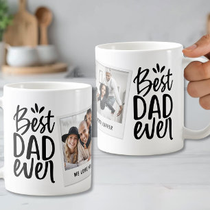 Beste papa ooit modern vaderdag foto koffiemok