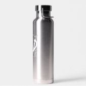 Beste papa ooit modern wit en grijs grunge waterfles (Links)
