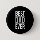 Beste papa ooit | Modern zwart Ronde Button 5,7 Cm (Voorkant)