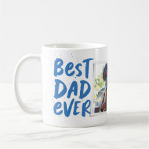 Beste papa ooit moderne blauwe foto Vaderdag