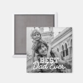Beste papa ooit moderne coole steek aangepaste fot magneet (Voorkant / Achterkant)
