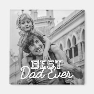 Beste papa ooit moderne coole steek aangepaste fot magneet