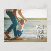 Beste PAPA Ooit Moderne Elegante Typografie Foto Briefkaart (Voorkant)