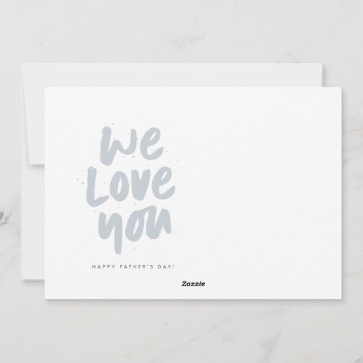 Beste papa ooit moderne foto blauwe Vaderdag Feestdagenkaart (Achterkant)