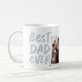 Beste papa ooit moderne foto blauwe Vaderdag Koffiemok