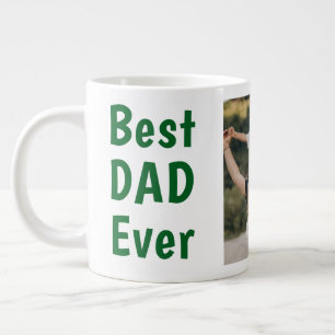 Beste papa ooit moderne foto groene Vaderdag Grote Koffiekop