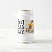 Beste papa ooit moderne foto Vaderdag Bierpul (Voorkant links)