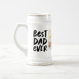 Beste papa ooit moderne foto Vaderdag Bierpul