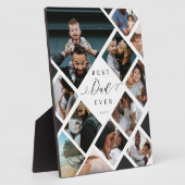 Beste papa ooit moderne fotocollage cadeau aandenk fotoplaat (Zijkant)