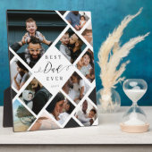 Beste papa ooit moderne fotocollage cadeau aandenk fotoplaat (Zijkant)
