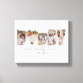 Beste papa ooit moderne fotocollage Vaderdag Canvas Afdruk (Voorkant)