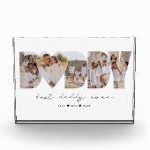 Beste papa ooit moderne fotocollage Vaderdag Fotoblokken (Voorkant)