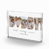 Beste papa ooit moderne fotocollage Vaderdag Fotoblokken (Rechts)