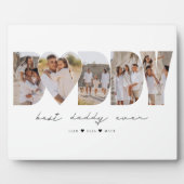 Beste papa ooit moderne fotocollage Vaderdag Fotoplaat (Voorkant)