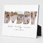 Beste papa ooit moderne fotocollage Vaderdag Fotoplaat (Zijkant)