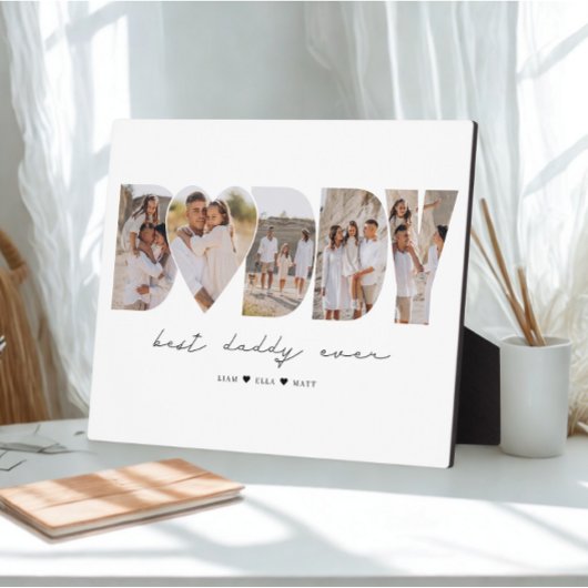 Beste papa ooit moderne fotocollage Vaderdag Fotoplaat