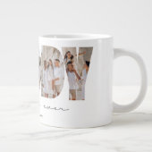 Beste papa ooit moderne fotocollage Vaderdag Grote Koffiekop (Rechts)