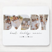 Beste papa ooit moderne fotocollage Vaderdag Muismat (Voorkant)