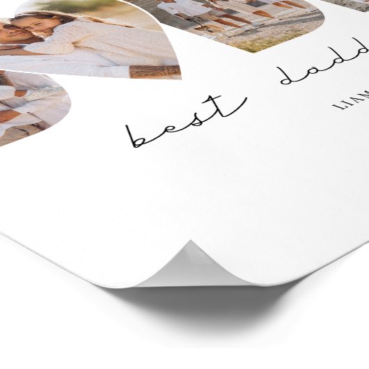 Beste papa ooit moderne fotocollage Vaderdag Poster (Hoek)