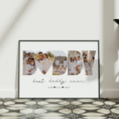 Beste papa ooit moderne fotocollage Vaderdag Poster