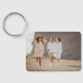 Beste papa ooit moderne fotocollage Vaderdag Sleutelhanger (Achterkant)