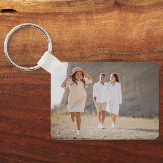 Beste papa ooit moderne fotocollage Vaderdag Sleutelhanger (Achterkant)