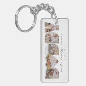 Beste papa ooit moderne fotocollage Vaderdag Sleutelhanger (Voorkant Links)