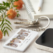 Beste papa ooit moderne fotocollage Vaderdag Sleutelhanger (Voorkant Rechts)