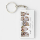 Beste papa ooit moderne fotocollage Vaderdag Sleutelhanger (Voorkant)