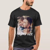 Beste papa ooit moderne grunge aangepaste foto t-shirt (Voorkant)