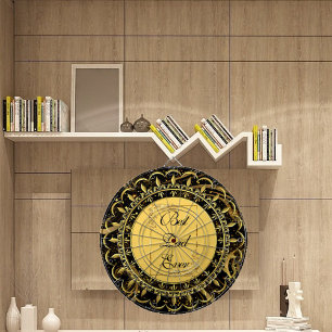 Beste papa ooit moderne kalligrafie bladwervelinge dartbord