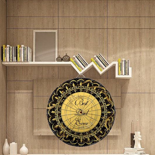 Beste papa ooit moderne kalligrafie bladwervelinge dartbord