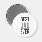 Beste papa ooit | Moderne marineblauwe magneet (Voorkant / Achterkant)