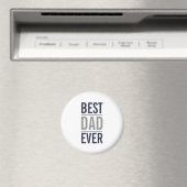 Beste papa ooit | Moderne marineblauwe magneet (Insitu (Vaatwasser))