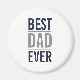 Beste papa ooit   Moderne marineblauwe magneet