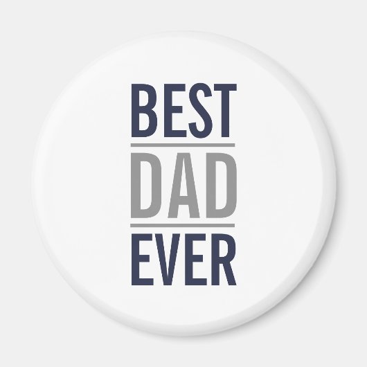 Beste papa ooit | Moderne marineblauwe magneet (Voorkant)