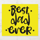 Beste Papa Ooit Moderne Tekst Vaderdag Bier Etiket (Enkel label)