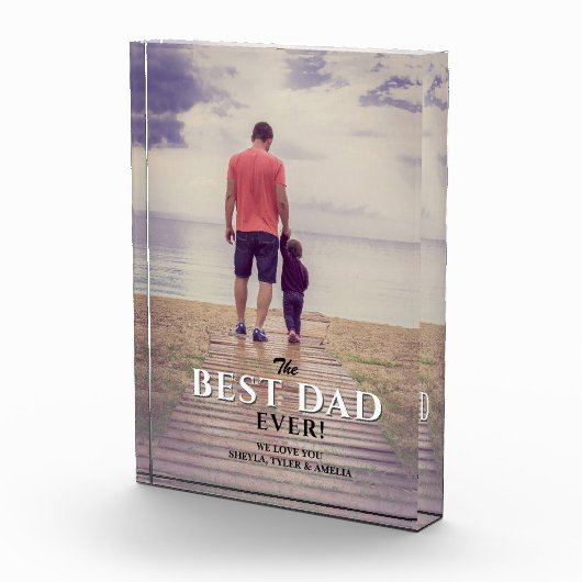 Beste papa ooit moderne typografie vol fotoblokken (Rechts)